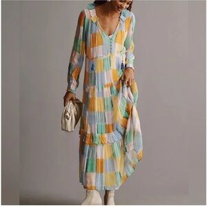 Anthropologie Multicolor Long Sleeve Dress